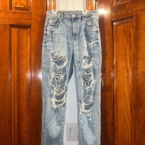 American Eagle Outfitters Light Blue Distressed Jeans